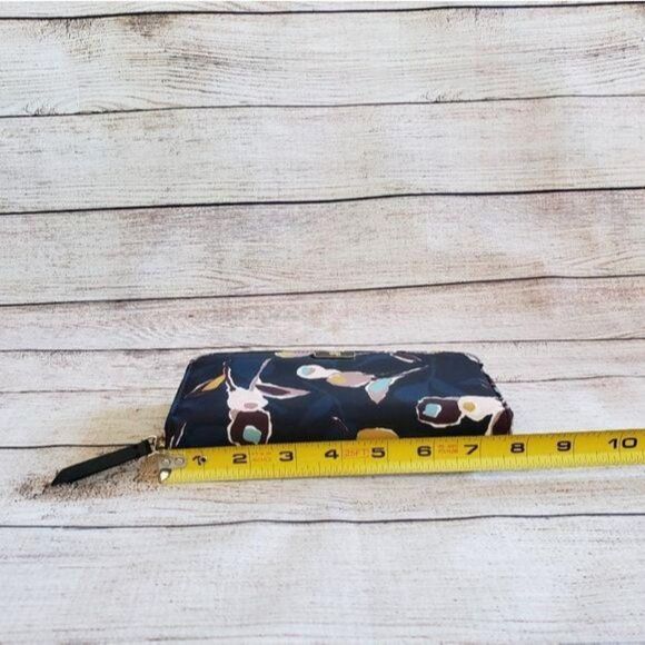 Kate Spade Large Dawn Paper Rose Floral Print Continental Zip Around Wallet - Picture 10 of 13